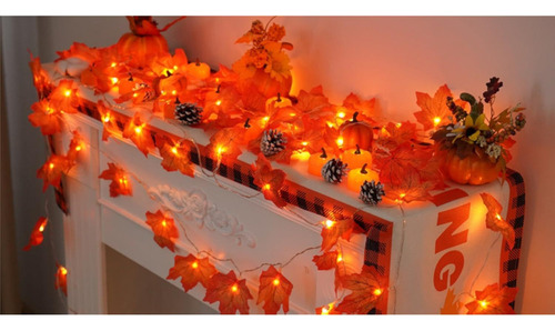 Nuevo 2 Piezas De Luces Navideñas For Decoración De Otoño