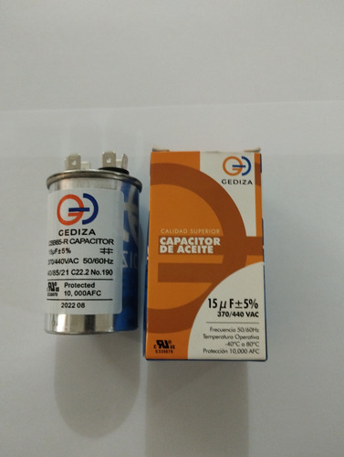 Capacitor De Aceite 15 Uf Aire Acondicionado 