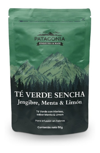 Te Hebras Patagonia Te Verde, Jengibre, Menta & Limon X 50 G