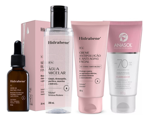 Hidrabene Tratamento Clareador Facial Completo + Protetor 70