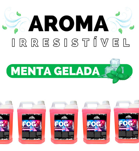 Liquido Fluído Sem Glicerina Fumaça Menta Dj 5 Litros