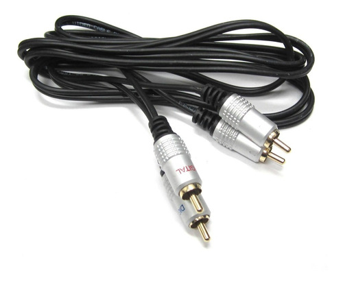 Cable Profesional Rca 2x2 1.8 Mt Hitronic Plugs Dorados