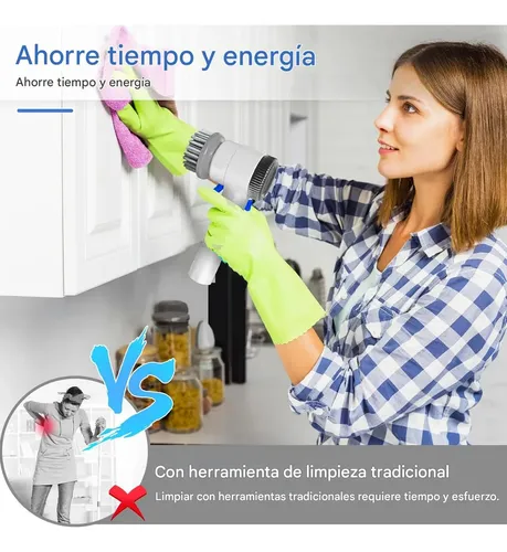 Cepillo Giratorio Eléctrico Recargable Para Limpieza Ideal Blanco