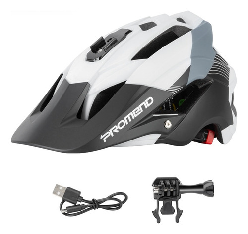 Casco Deportivo Todoterreno Con Luz Trasera/base Para Cámara