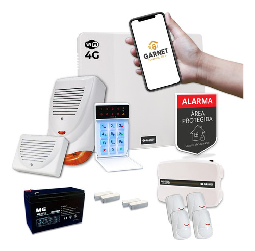 Kit Alarma Domiciliaria 3g Wifi Sms Internet Sensor Sirena