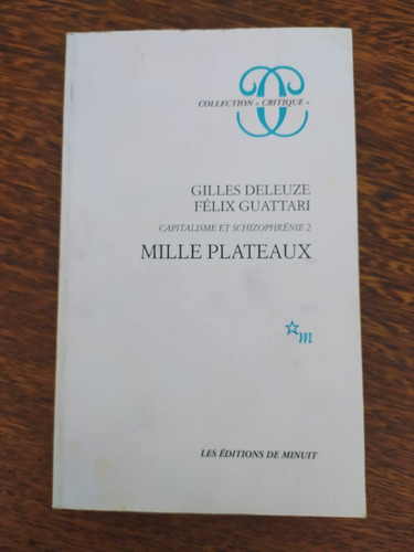 Livro Mille Plateaux De Gilles Deleuze