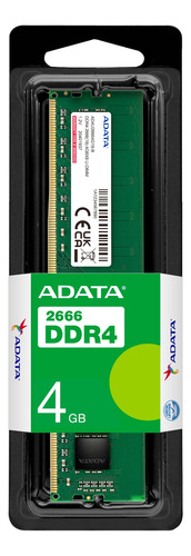 Memoria Ram Ddr4 Adata 4gb 2666 Mhz Udimm Ad4u26664g19-sgn