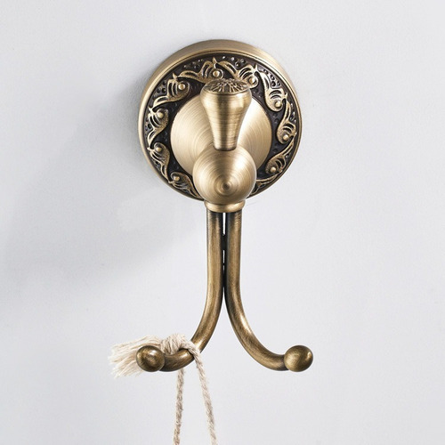 Gancho Porta Toalla Juego Baño Retro Vintage Laton Antiguo