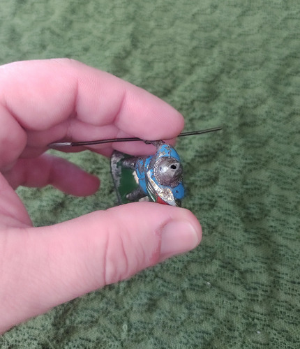 Soldado Plomo Hueco Timpo 1950 Soldado Medieval Lanza 54mm Azul (Usado)