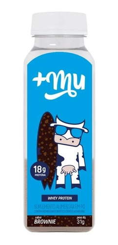 Imagem 2 de 7 de Whey Concentrado Pó Zero Garrafinha 31g Brownie 12un Mais Mu