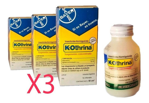 Insecticida K-othrina Suspensión 60cm Bayer Cucarachas X 3