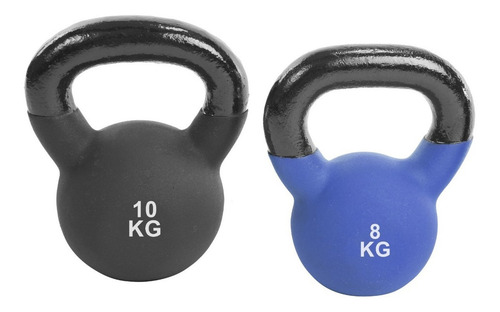 Mancuerna Rusa Set Combo 10kg 1 Pza Y 8kg 1 Pza Iron Muscle Color Multicolor
