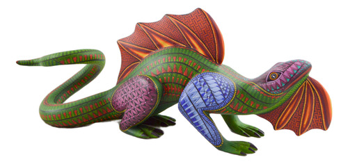 Iguana Alebrijes De Madera De Oaxaca A2911 | Magia Mexica