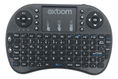Mini teclado inalámbrico con teclado táctil ideal para televisores inteligentes y cajas de TV