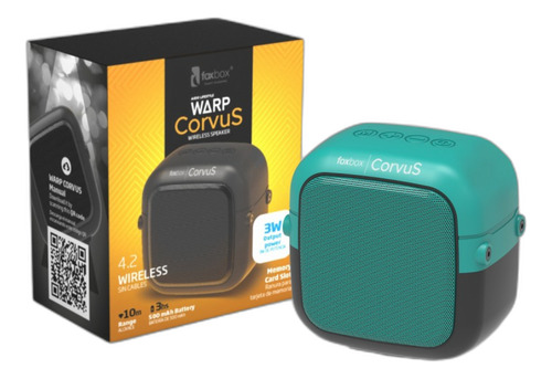 Parlante Foxbox Corvus Portátil Con Bluetooth  Verde