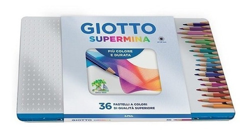 Lapices Giotto Supermina Lata X 36 Unidades Profesional Bic Color Surtidos