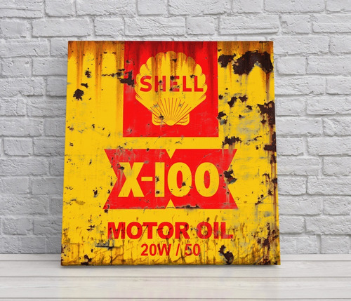 Carteles Shell Motor Oil Retro Vintage Diseño 30x30 Cm