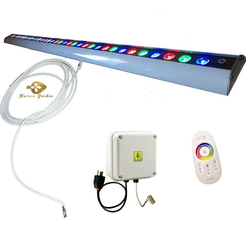 Kit Luz Led Barra Sumergible Rgb 51w Pileta 5x10 1m Premium