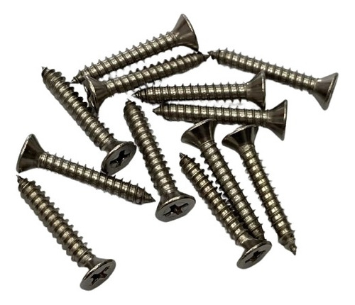 Tornillos Parker De Acero Inoxidable 8x1 (25 Mm.) - 12 Un