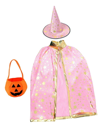 Conjunto De Disfraz De Halloween Para Niños Con Capa De