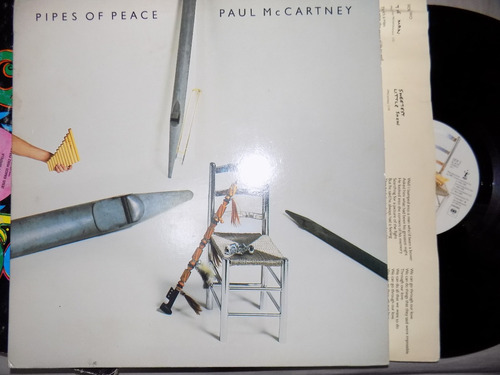 Paul Mccartney . Lp Importado Con Insert , Pipes Of Peace