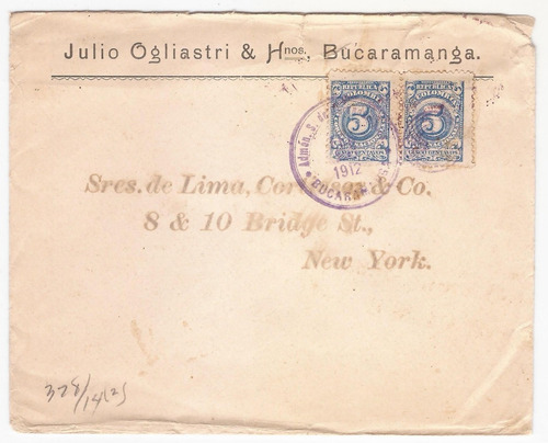 Sobre Antiguo Bucaramanga De Lima  Cortissoz  New York 1912 