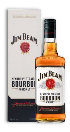 Jim Beam White Whiskey Bourbon Destilado 750ml C/estuche