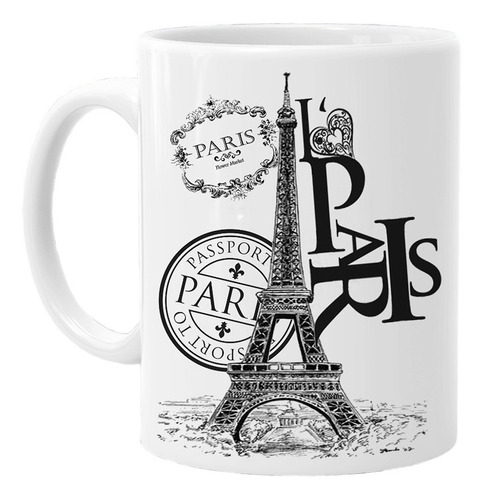 Taza Torre Eiffel Paris Francia Colores Regalos #008