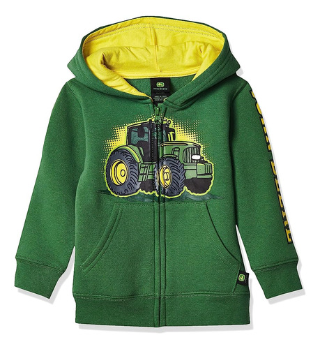 John Deere Baby Boys Fleece Zip Hoody Sudadera Con Capucha, 