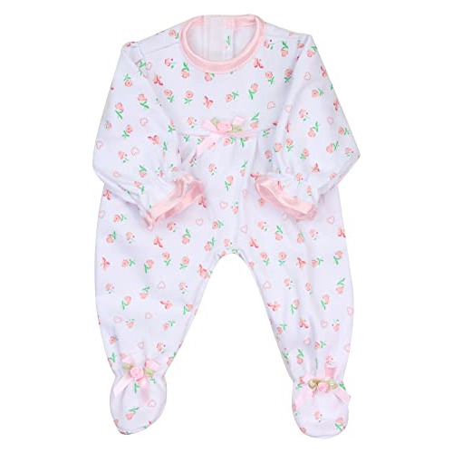 Sophia's Floral Print Footie Pj Outfit For 15''' Dolls, Whit