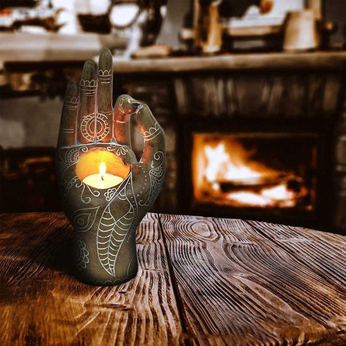 Mudra Con Forma De Vela De Mesa Con Soporte De Buda, 1 Pieza