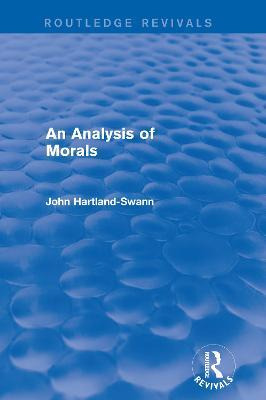 Libro An Analysis Of Morals - John Hartland-swann