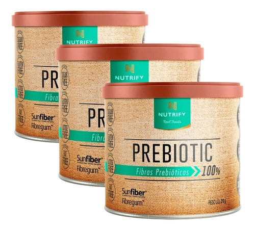 3x Prebiotic 210g - Nutrify Fibras Prebióticas Reguladoras Sabor Neutro