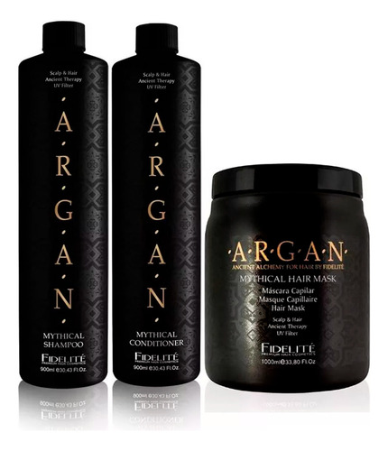 Fidelite Argan Shampoo + Acondicionador + Mascara Grande