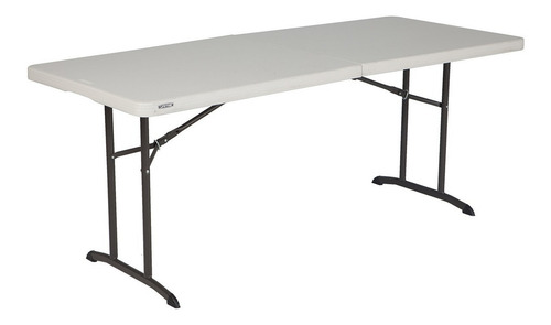Mesa Plegable Lifetime 182cm Portafolio 1.82m Con Agarradera Color Blanco