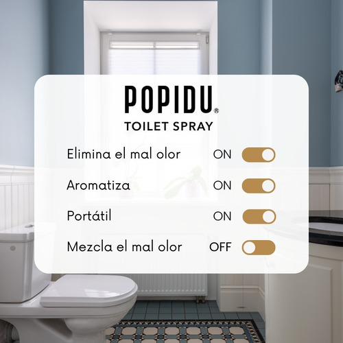 Imagen 2 de 5 de Spray Aromatizante Portátil Popidu Elimina Mal Olor Baño Wc
