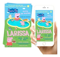 Comprar Convite Virtual Peppa Pig Festa Na Piscina