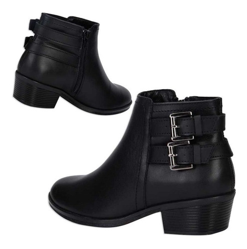 Botas Tipo Texano Tierra Bendita 1323 Negro Dama Botin Mujer