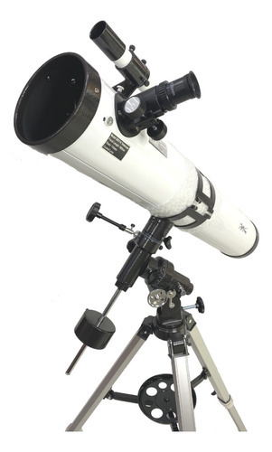 Telescópio Refletor Equatorial 900114mm C/ Adaptador Celular Cor Branco