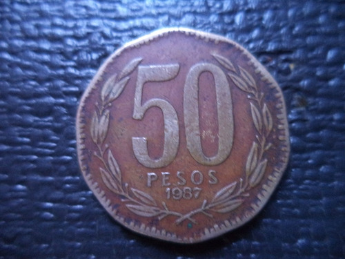 Moneda Chile 50 Pesos 1987