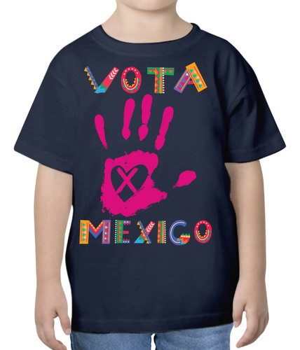 Playera Vota Por México - Mano Rosa - 01