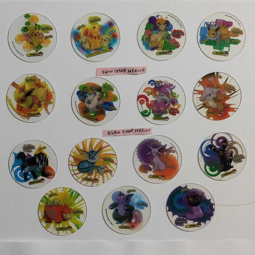 Coleccion Completa 15 Tazos Pokémon 4 Crystal 2008 México