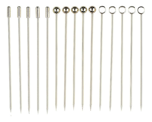 Puas Para Picada De Acero Inoxidable De 10 Cm Dorado 15 Pz