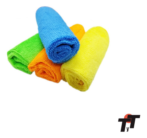 Pack X 4 Paños Microfibra Multiuso Limpieza Cocina Living