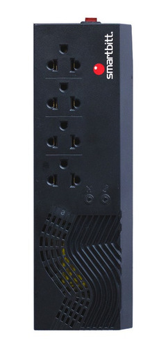 Imagen 3 de 10 de Regulador De Energía Smartbitt Prot Descargas 4 Cont 1200va Color Negro