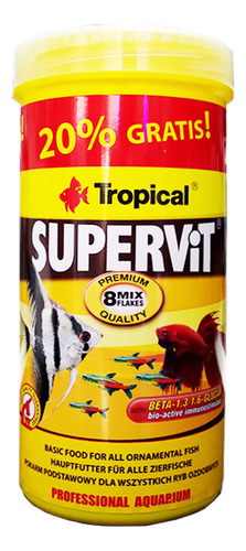 Tropical Supervit Flakes - 60g / 250ml - Ração Peixes