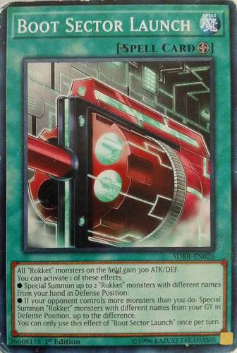 Yugioh! Boot Sector Launch Sdrr-en026 1st Edition