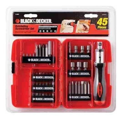 Set De Puntas Atornillador 45 Pcs Kit Maletín Black & Decker