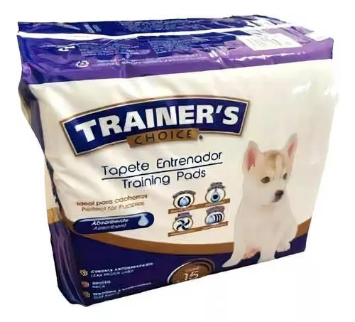 Tapete de treinamento para cachorros Trainers Choice, 15 unidades, 62x56