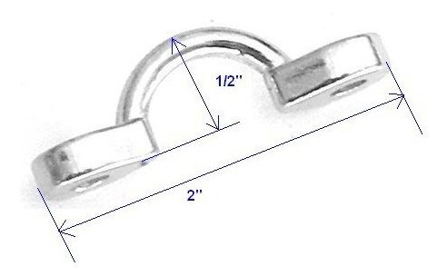 Acero Inoxidable Bimini Barco Parte Superior Eye Correa